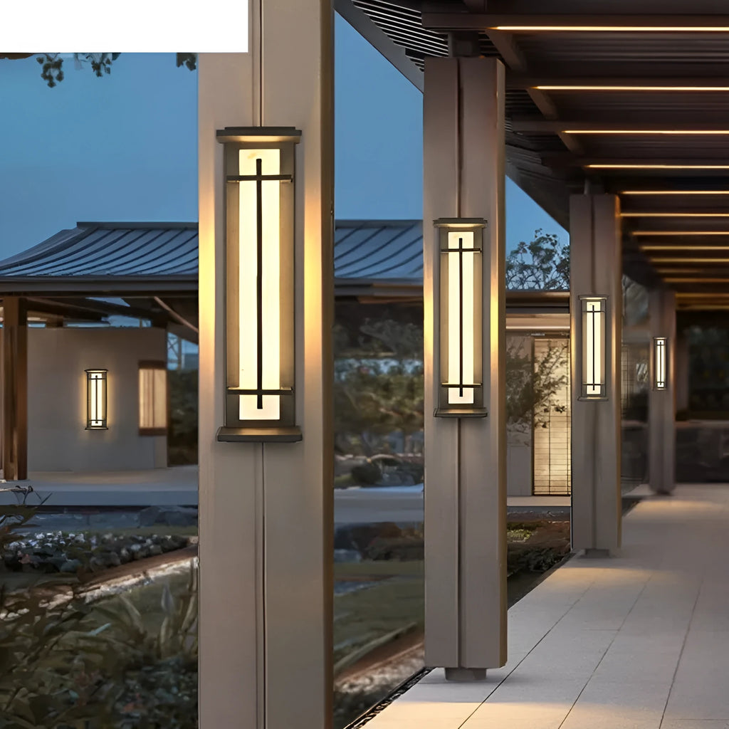 50cm aluminium strip wall lamp with IP65 waterproof rating for outdoor garden use