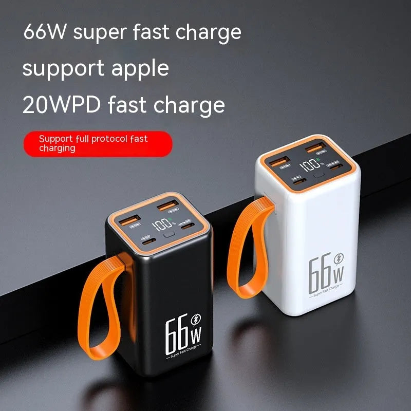 Black or white 20000 mAh fast charge power bank with creative design
