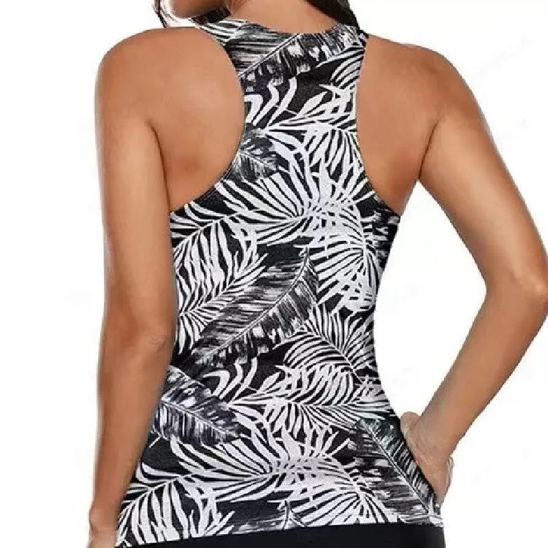 Women's split bow bikini swimsuit in polyester, shown in multiple colour options.
