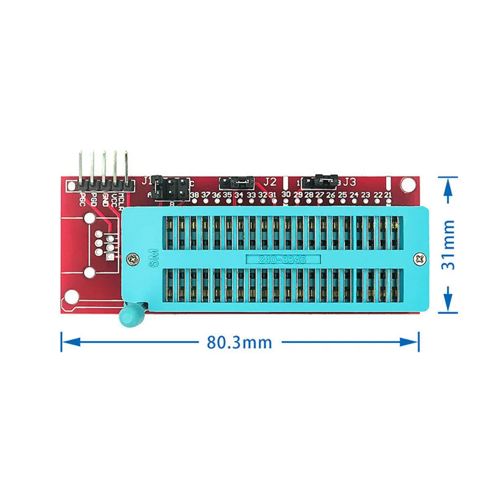 USB offline simulation programmer burner with burning socket for PIC microcontrollers