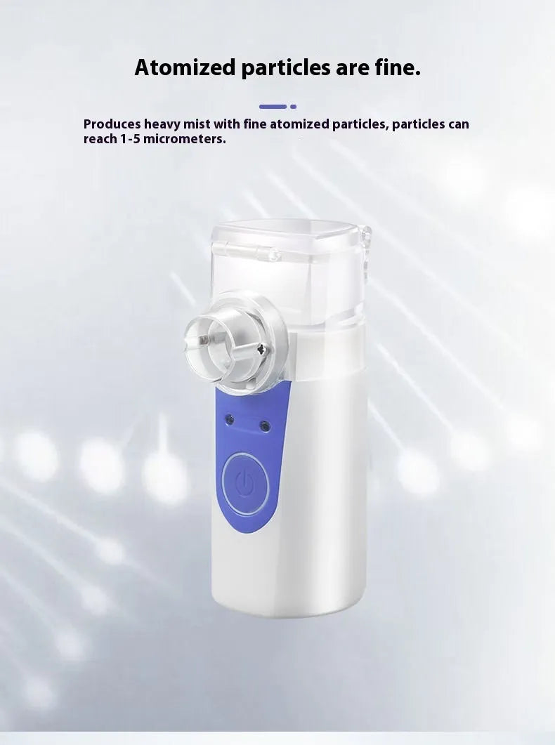 Handheld USB nebulizer spray machine with columnar design for household drug atomization