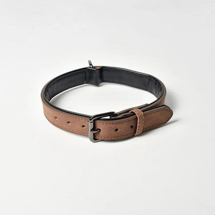 Anti-loss pet Alaskan neck collar in leather, available in multiple colours, for dogs and cats, sizes XS to XL