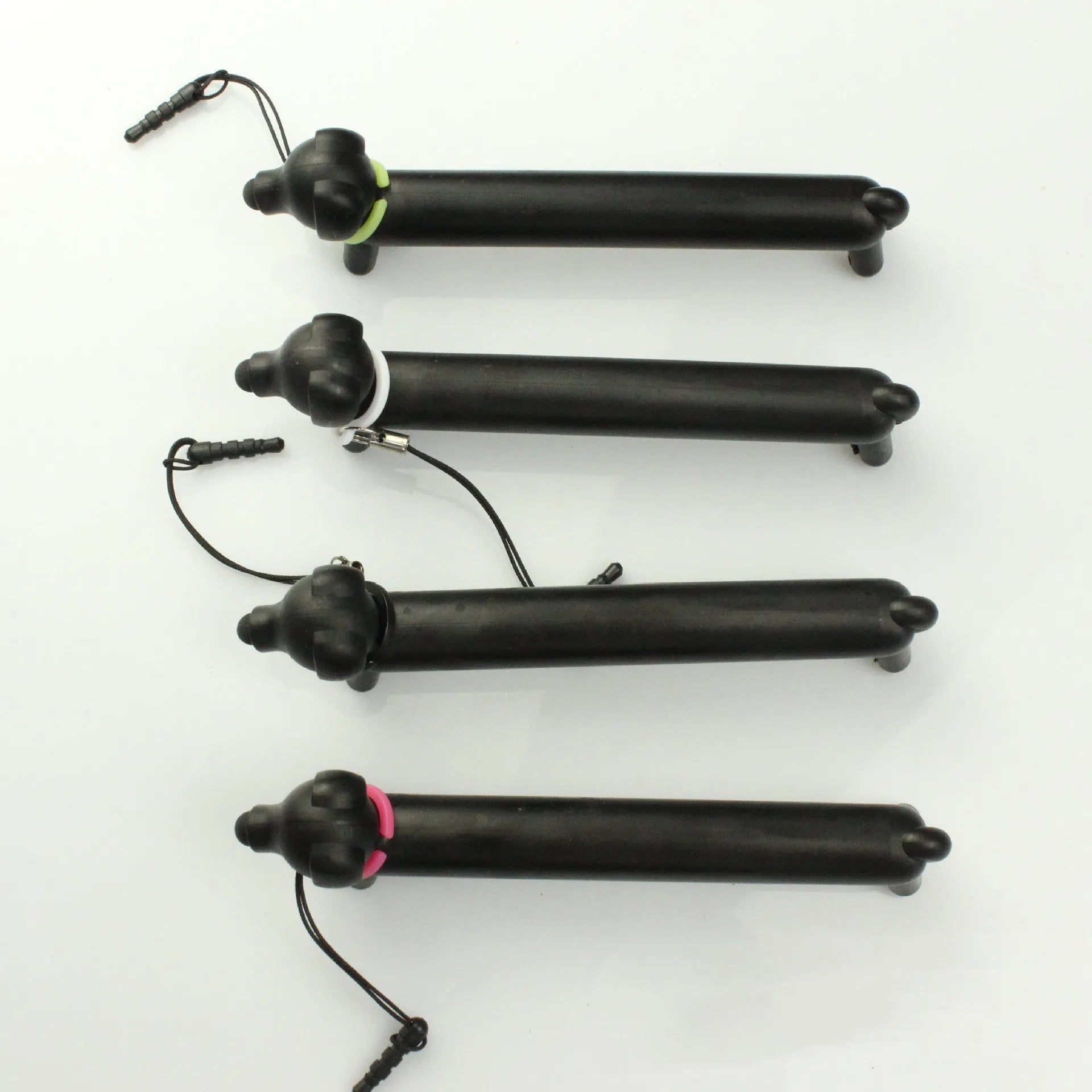 Black dog-shaped touch screen stylus pen with adjustable length and phone stand function