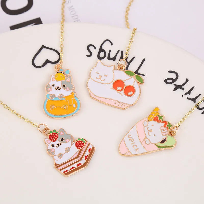 Jane Key Foodie Cat metal bookmark with cartoon designs, 3.8cm by 18.3cm