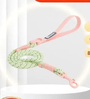 Solid colour PVC dog leash hand holding rope in dark red purple yellow and taoyao green options