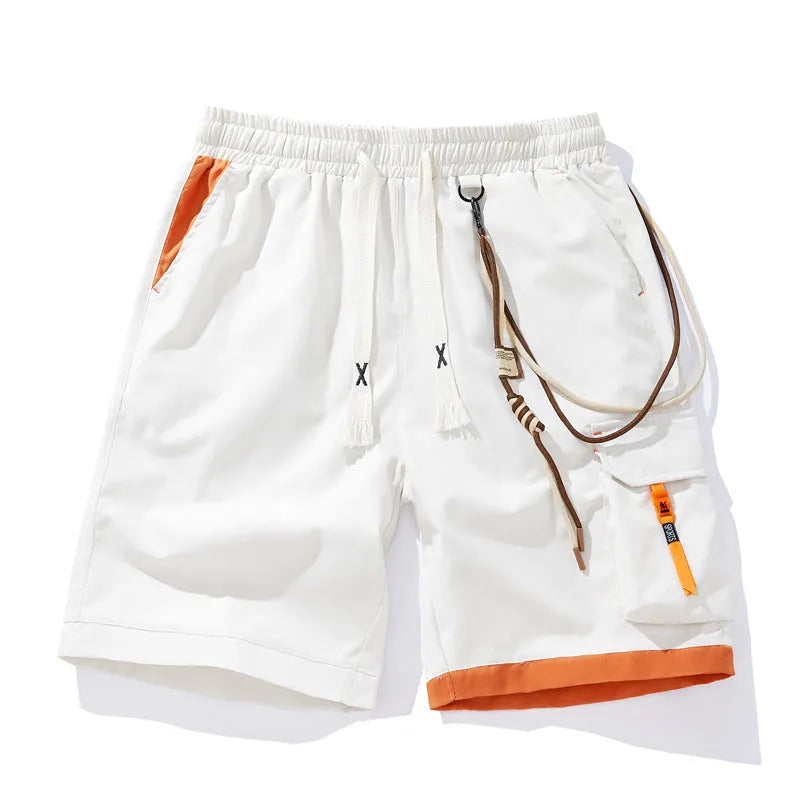Men's plus size loose-fit sport shorts in bamboo fibre, shown in coffee colour.