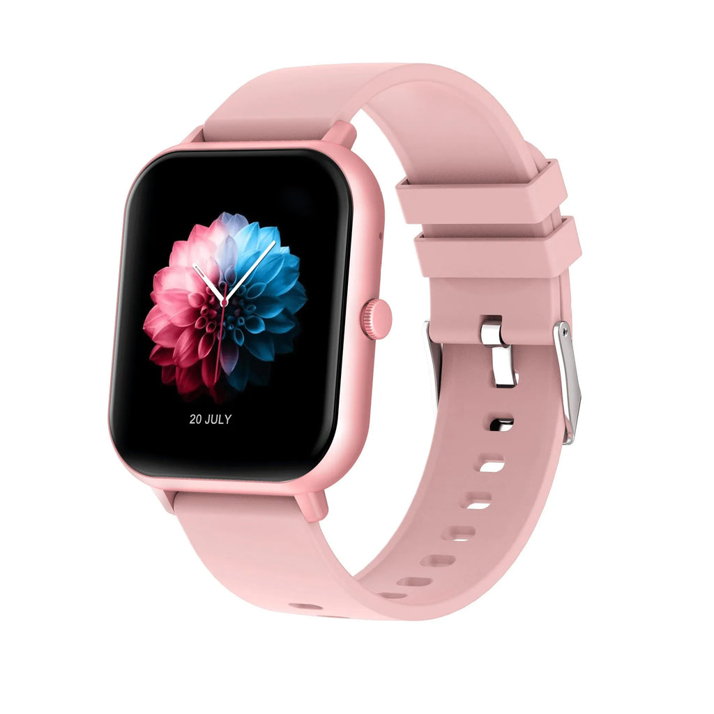 Bluetooth smart watch with heart rate monitoring display in multiple colour options