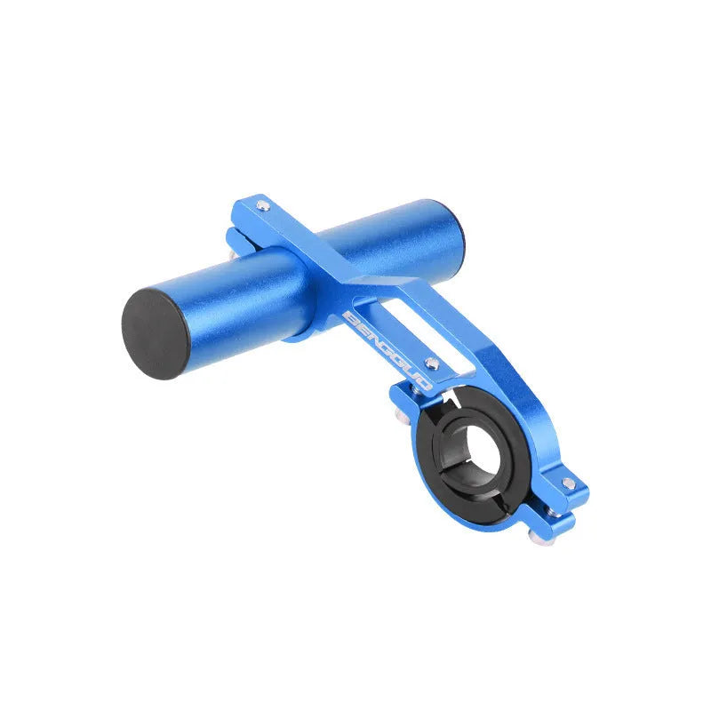 Aluminium alloy bicycle handlebar extension bracket in black, 10cm length, for MTB and road cycling