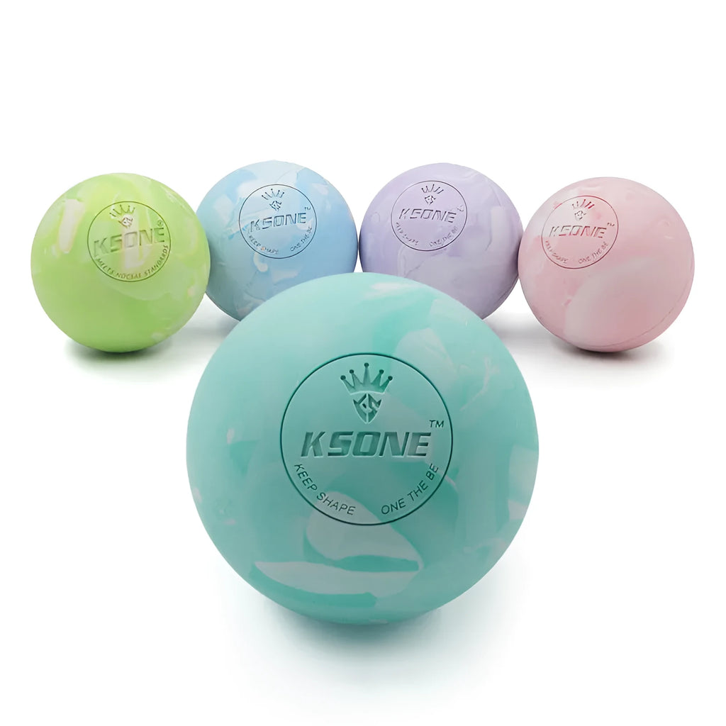 Solid camouflage rubber yoga massage ball for sports recovery in green