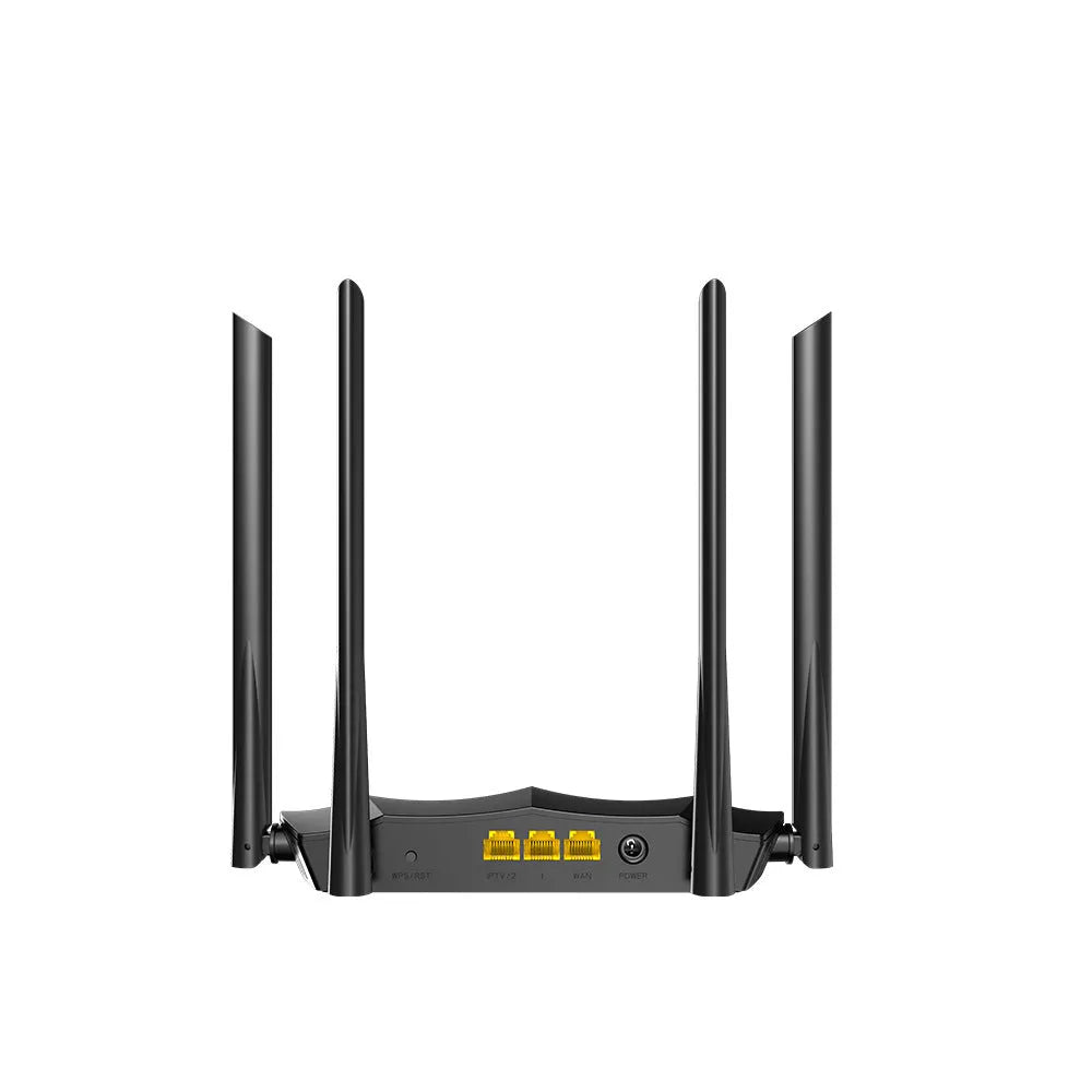 AC8 dual-band gigabit wireless router with three LAN ports showing compact design